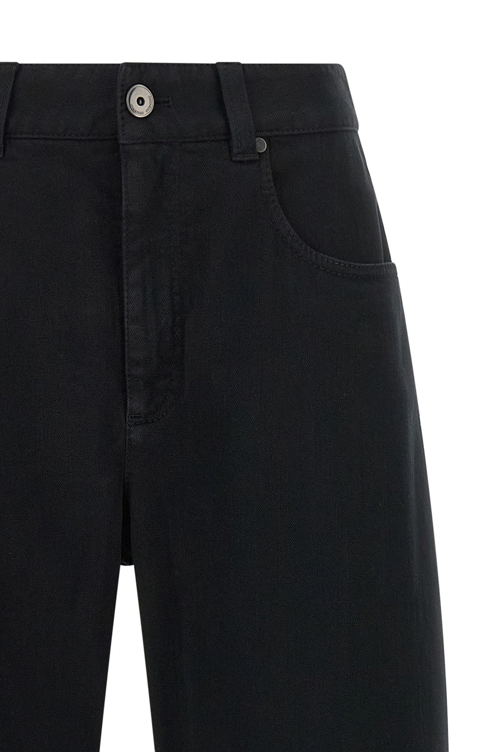 Brunello Cucinelli Women's Waist Jeans in Black Cotton - view 3
