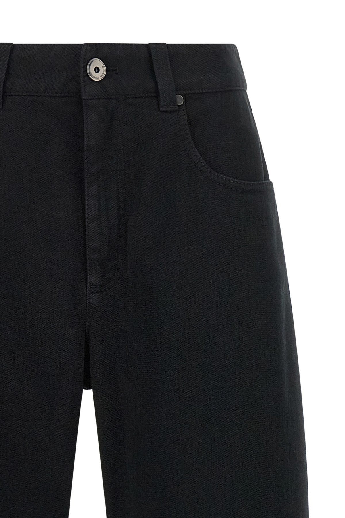 Brunello Cucinelli Women's Waist Jeans in Black Cotton - view 3