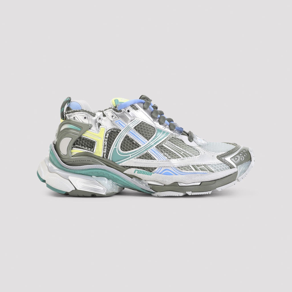 Balenciaga Men's Rubber Runner Gradient Sneakers in Blue