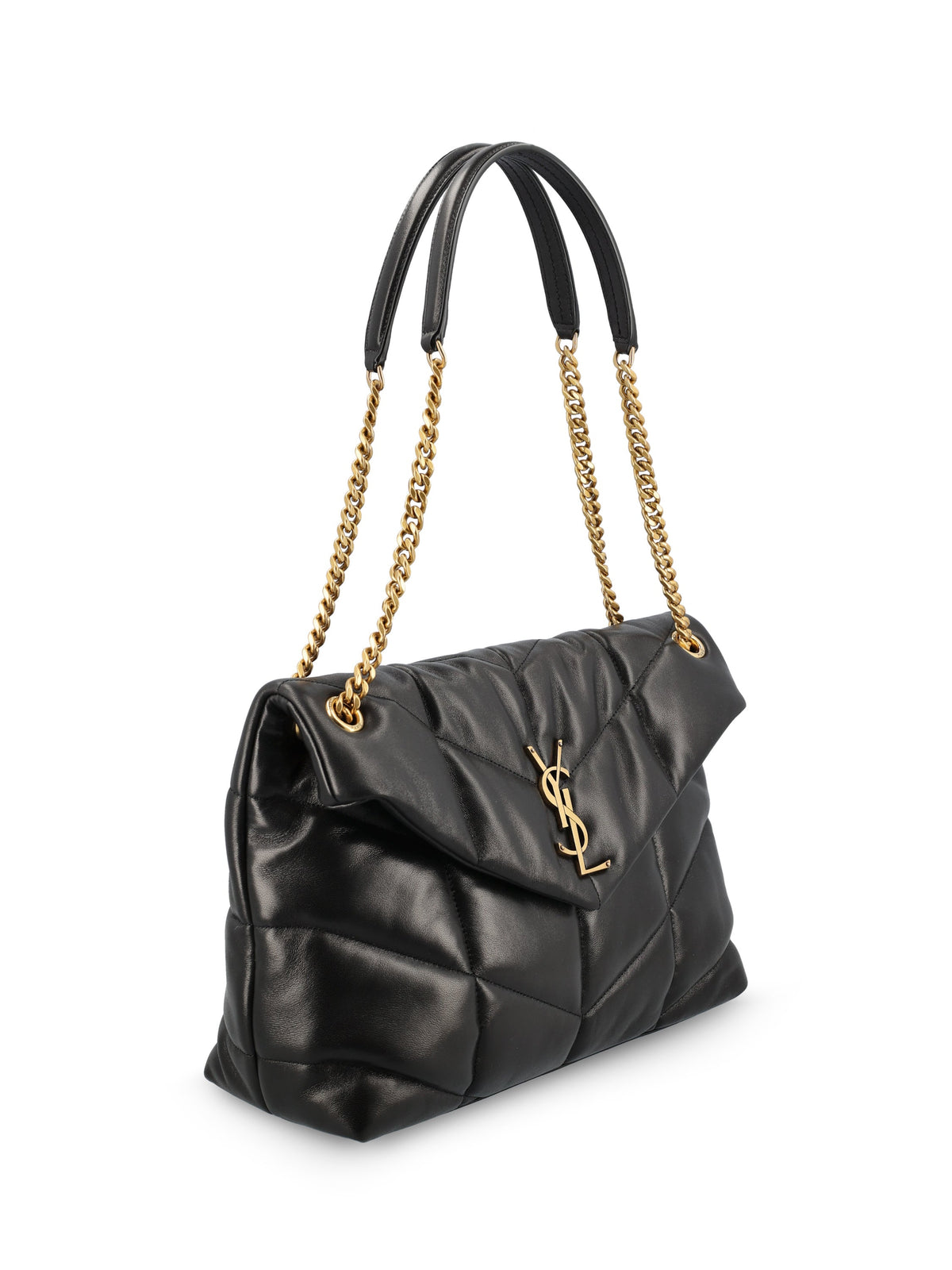 Saint Laurent Women's Leather Puffer Bag in Black - view 3