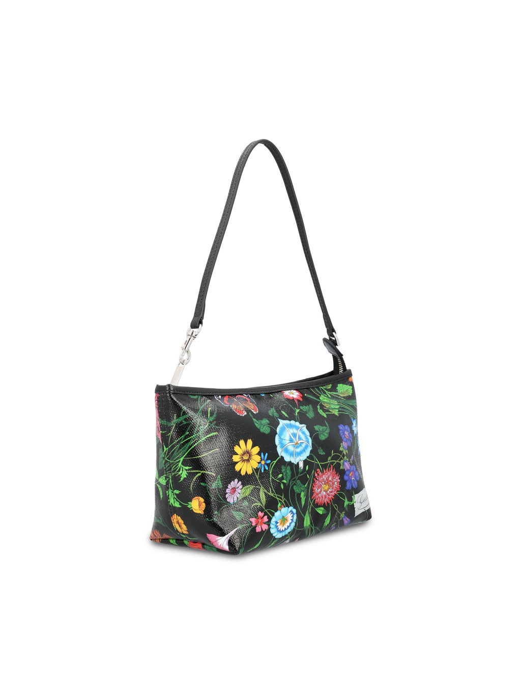 Gucci Women's Flora Canvas Shoulder Bag in Black - view 3