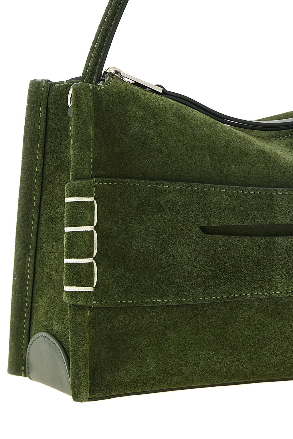 JW Anderson Women's Loafer Medium Handbag in Green Suede - view 3