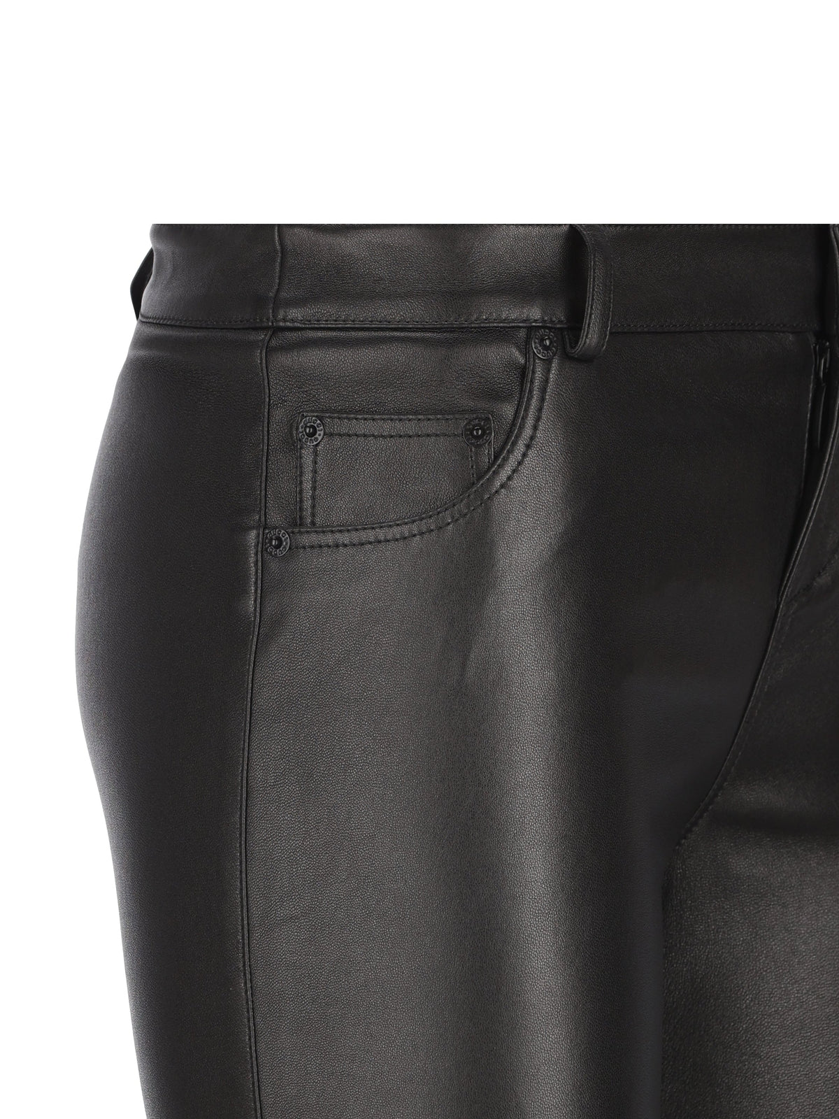 Gucci Women's Stretch Leather Trousers in Black - view 3