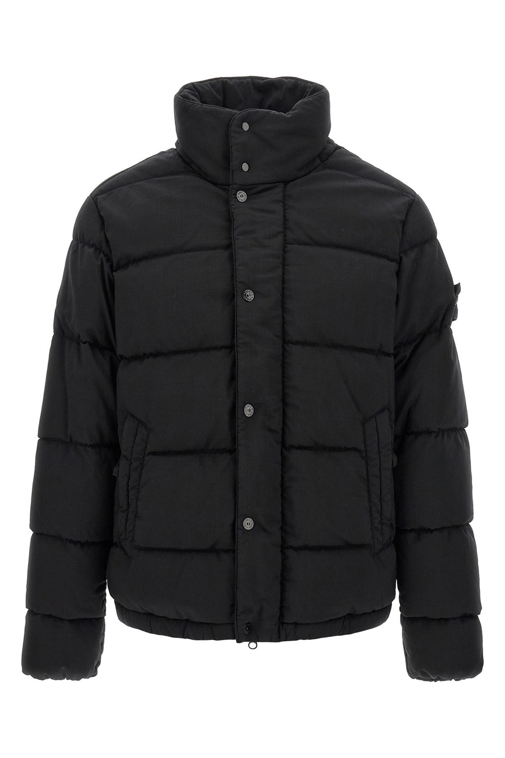 Stone Island Men's 4100063 Down Jacket in Black Wool - view 3