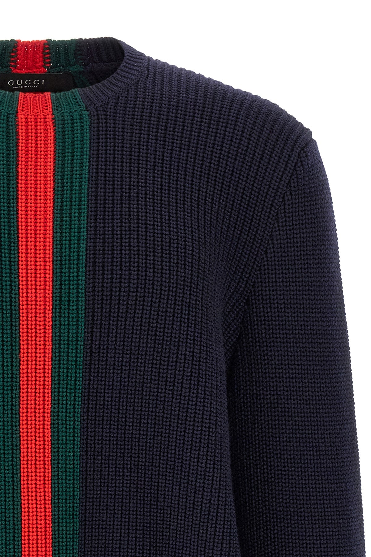Gucci Men's Blue Web Sweater - image 3