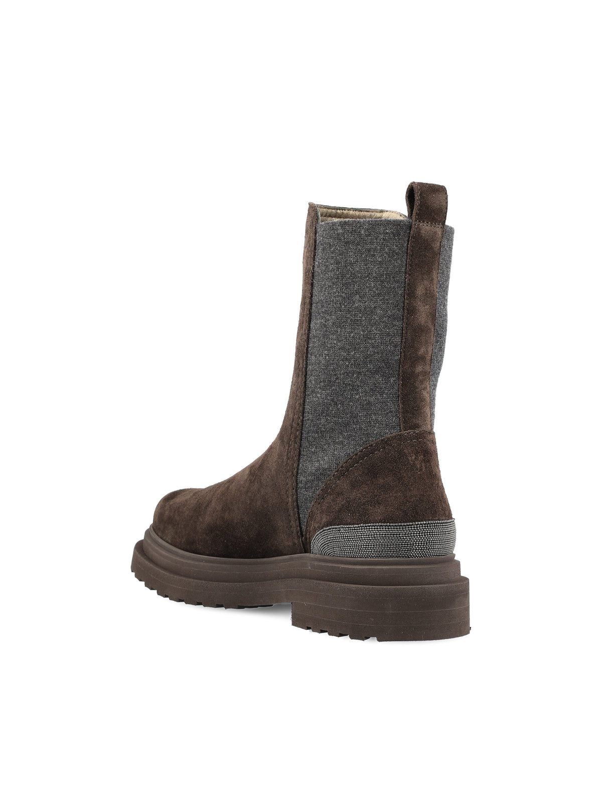 Brunello Cucinelli Women's Suede Leather Boots in Brown - view 3