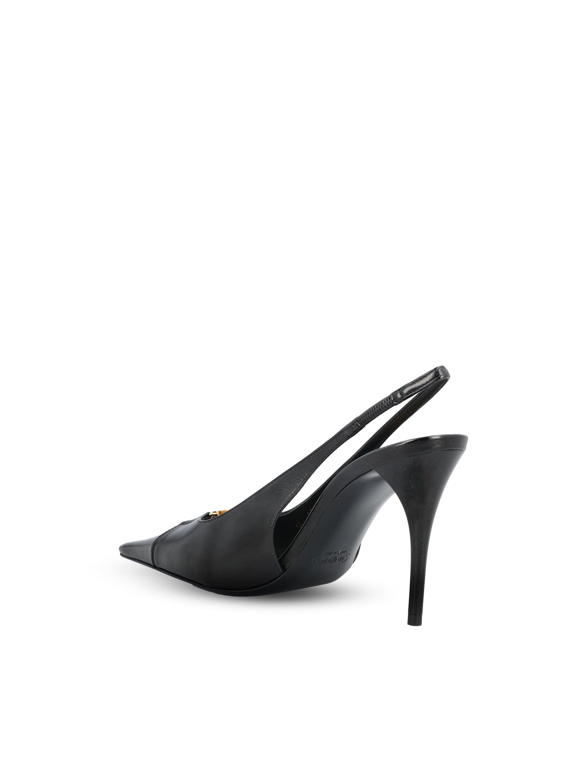 Saint Laurent Women's Leather Babylone Pumps in Black - view 3