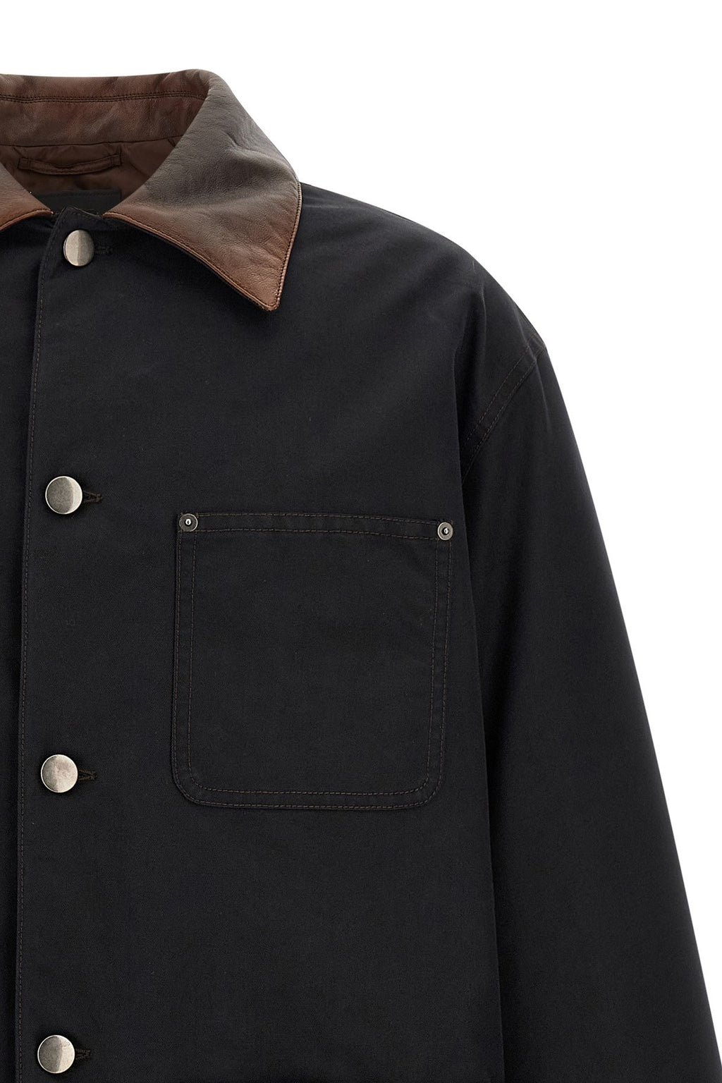 Prada Men's Padded Canvas Jacket in Black - view 3