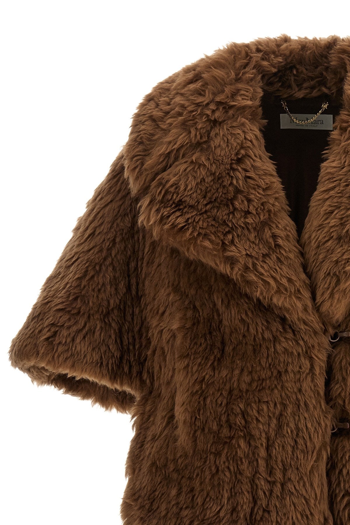 Max Mara Women's Accorta Cape in Brown Wool - view 3