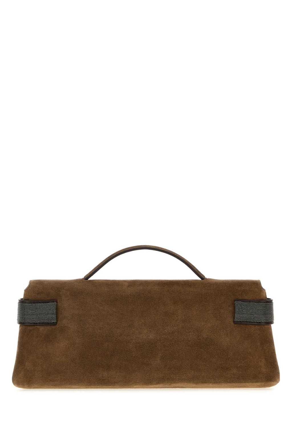 Brunello Cucinelli Women's Suede Clutch in Brown - image 3
