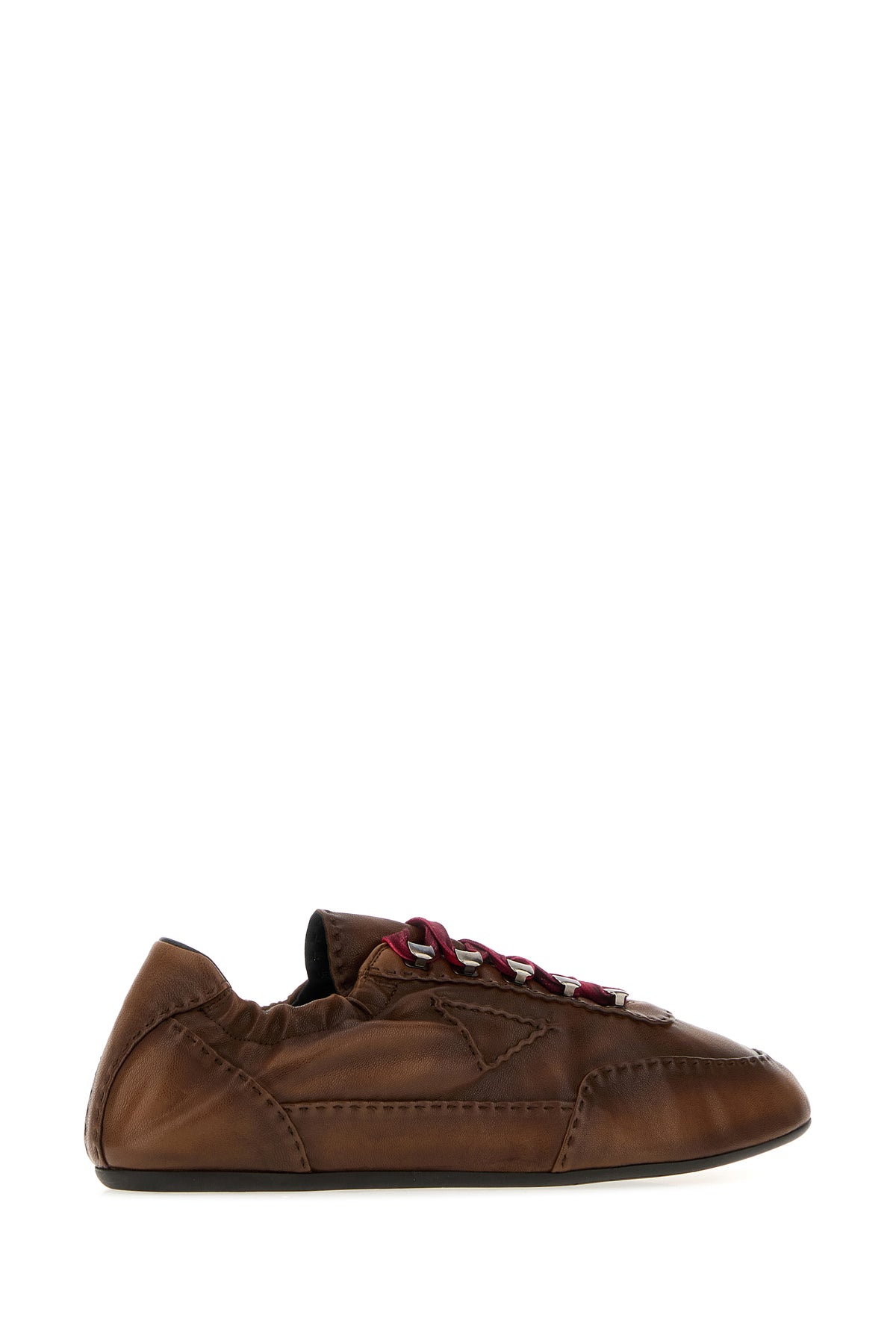 Prada Men's Nappa Leather Sneakers in Brown - image 3