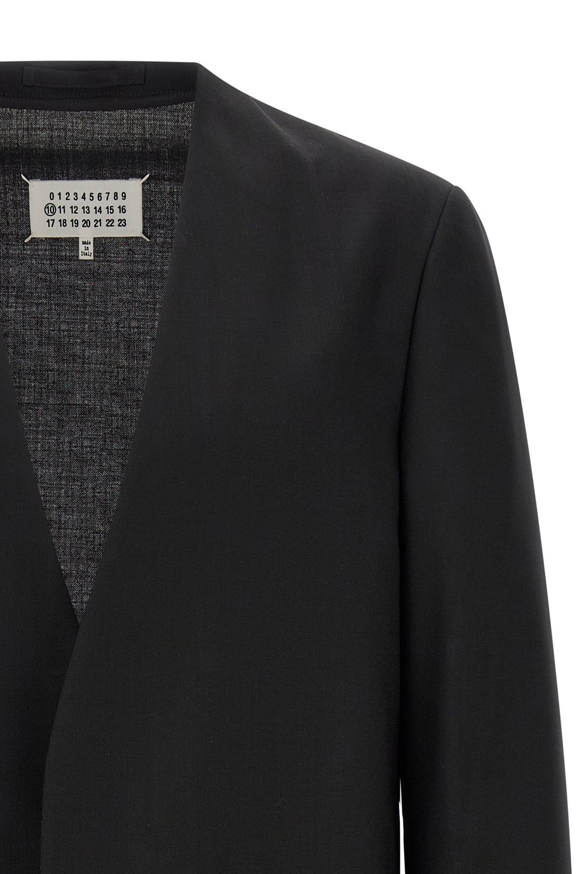 Maison Margiela Men's Minimal Blazer in Black Wool - view 3