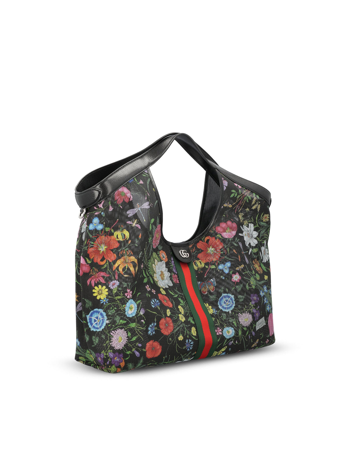 Gucci Women's Flora Mesh Large Tote in Black - view 3