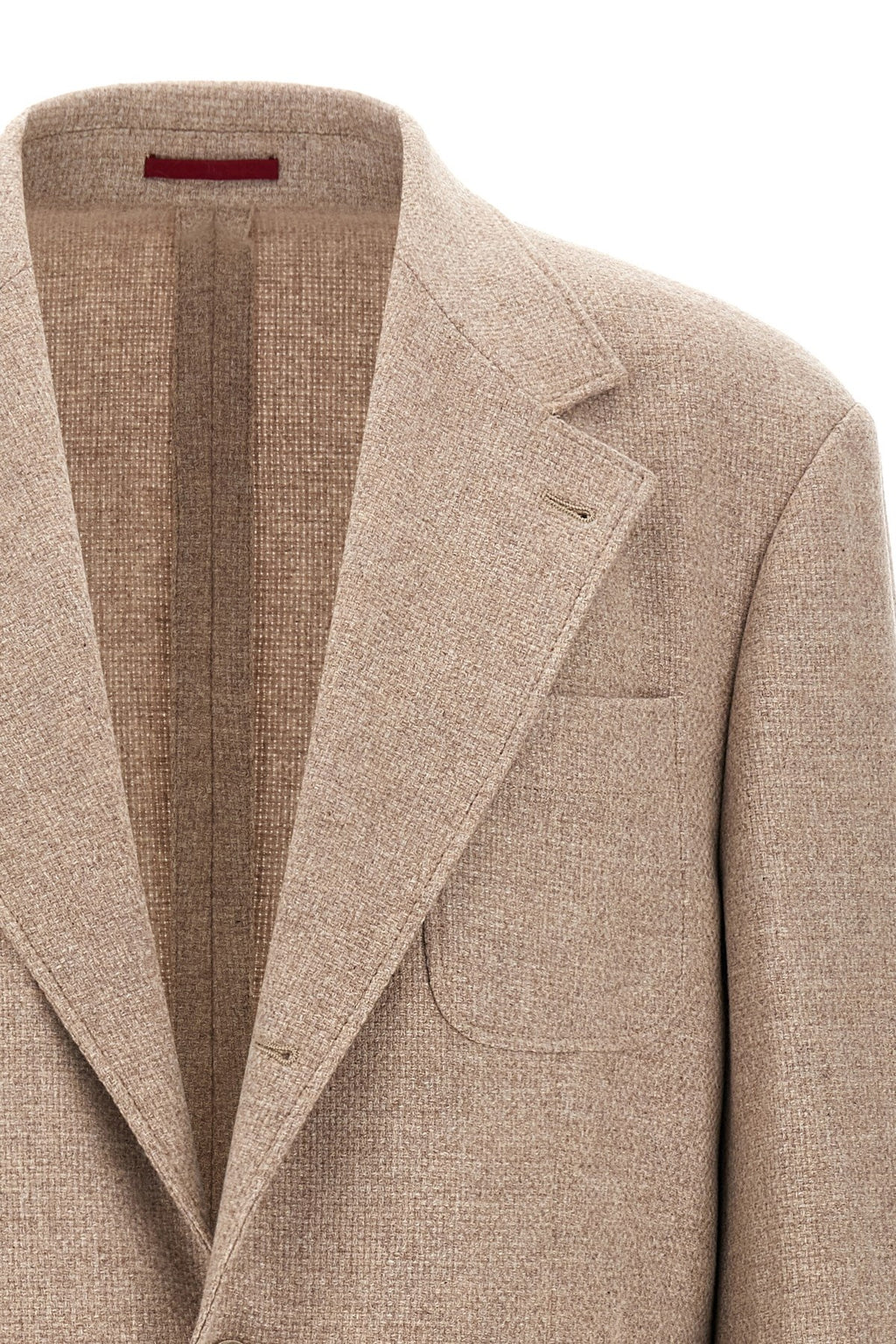 Brunello Cucinelli Men's Cashmere Panama Blazer in Beige - view 3