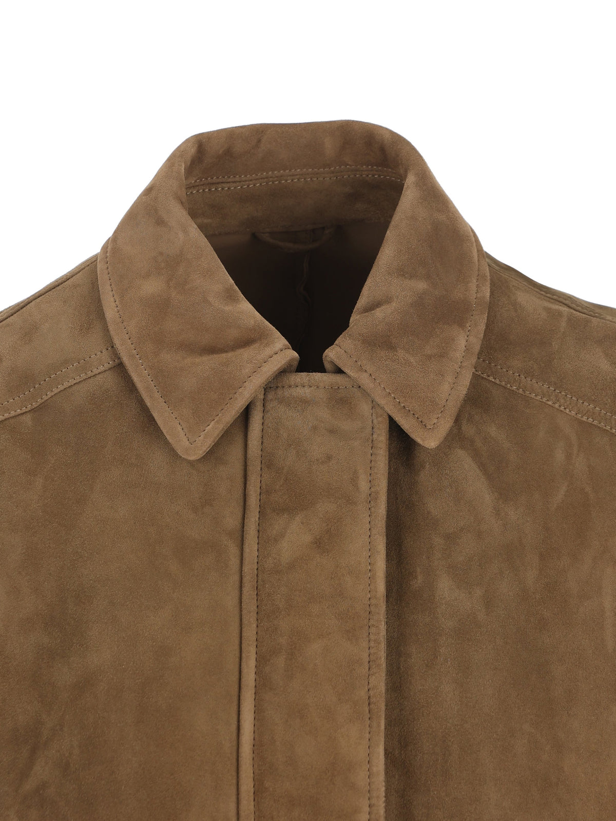 Brunello Cucinelli Women's Suede Bomber Jacket in Brown - view 3