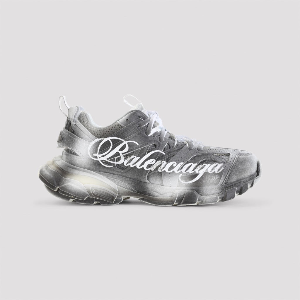 Balenciaga Women's Track Sneakers in Black and White Mesh