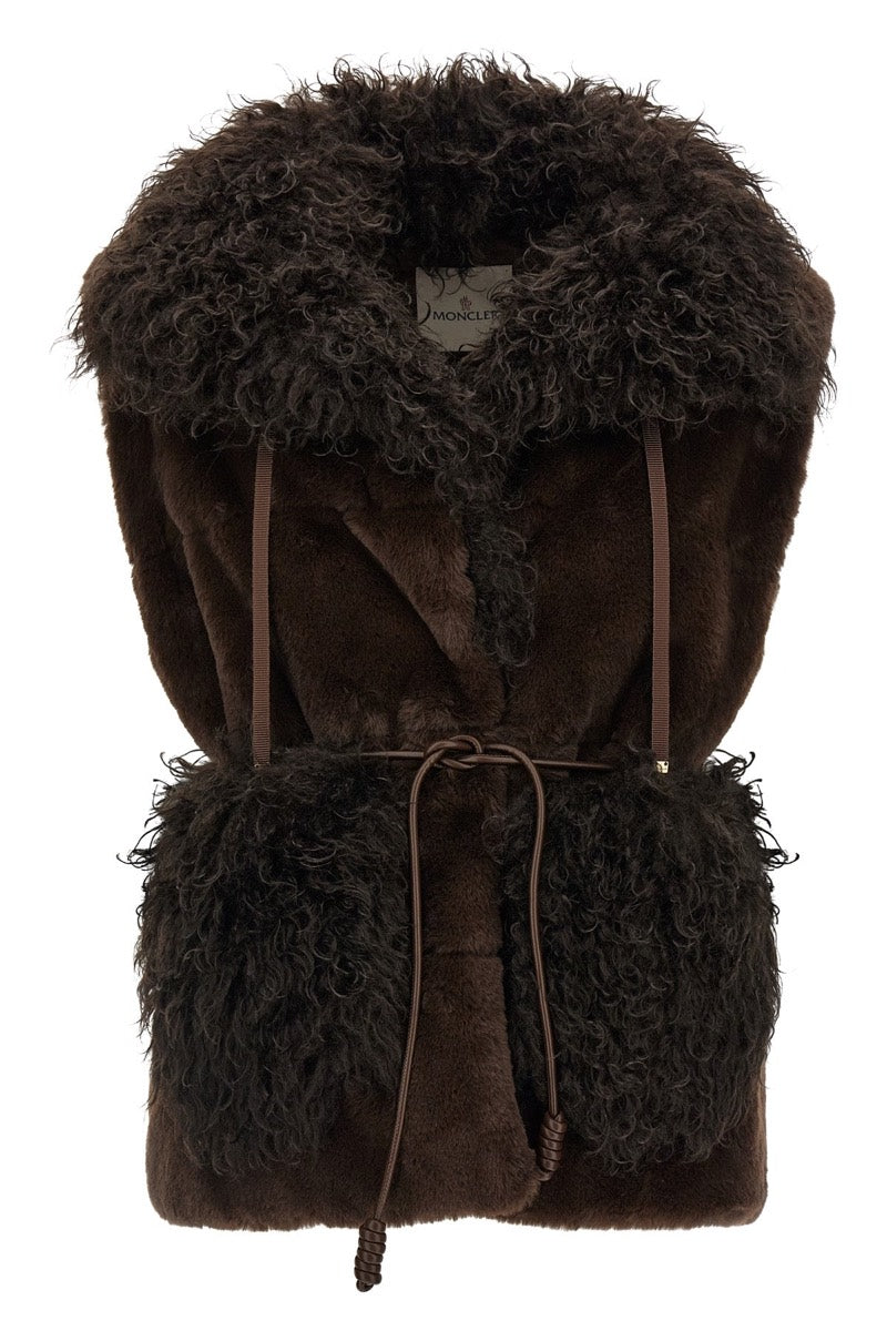 Moncler Women's Down 2-in-1 Jacket in Brown