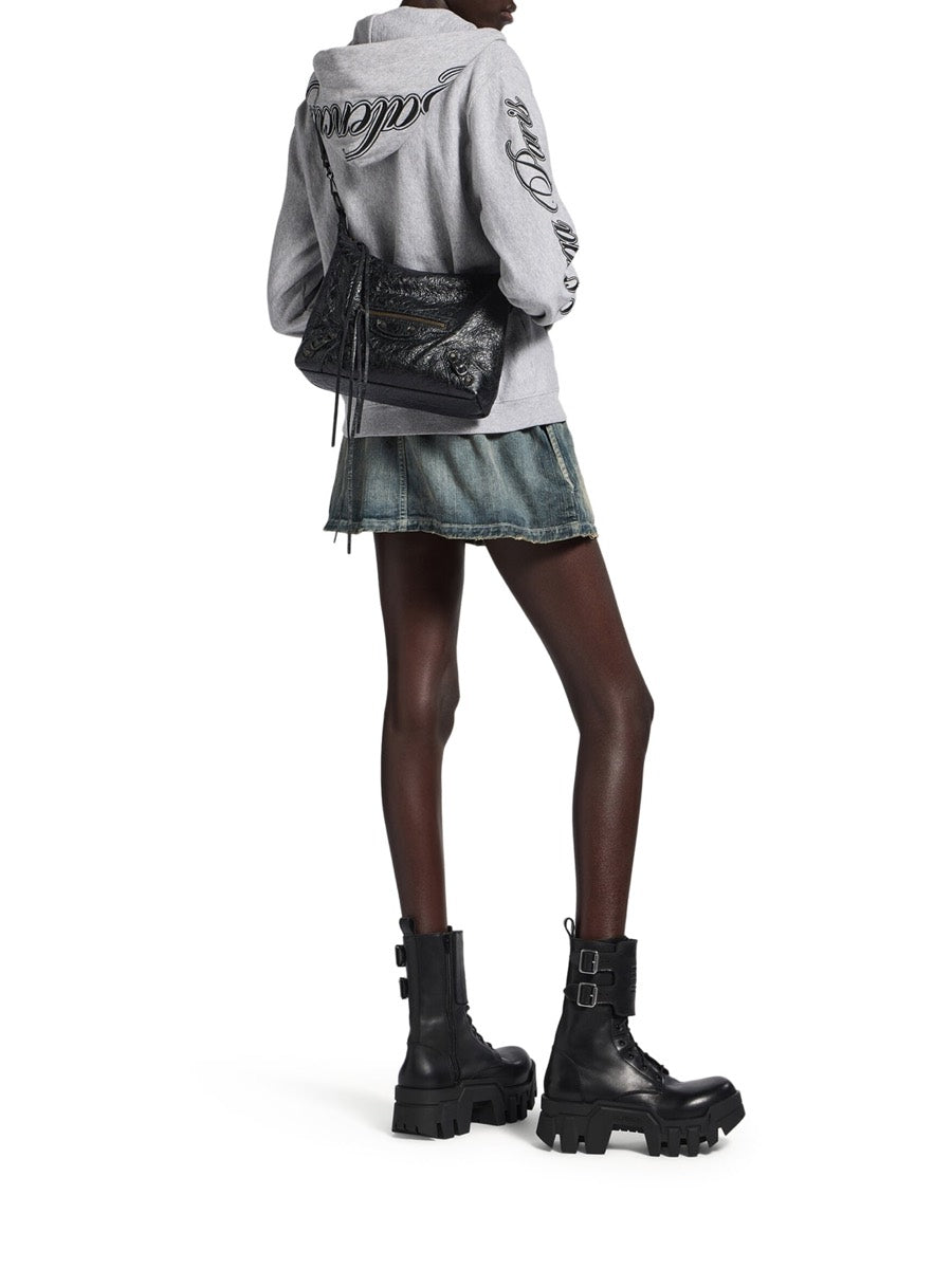 Balenciaga Women's Lambskin Le City Hobo Bag in Black