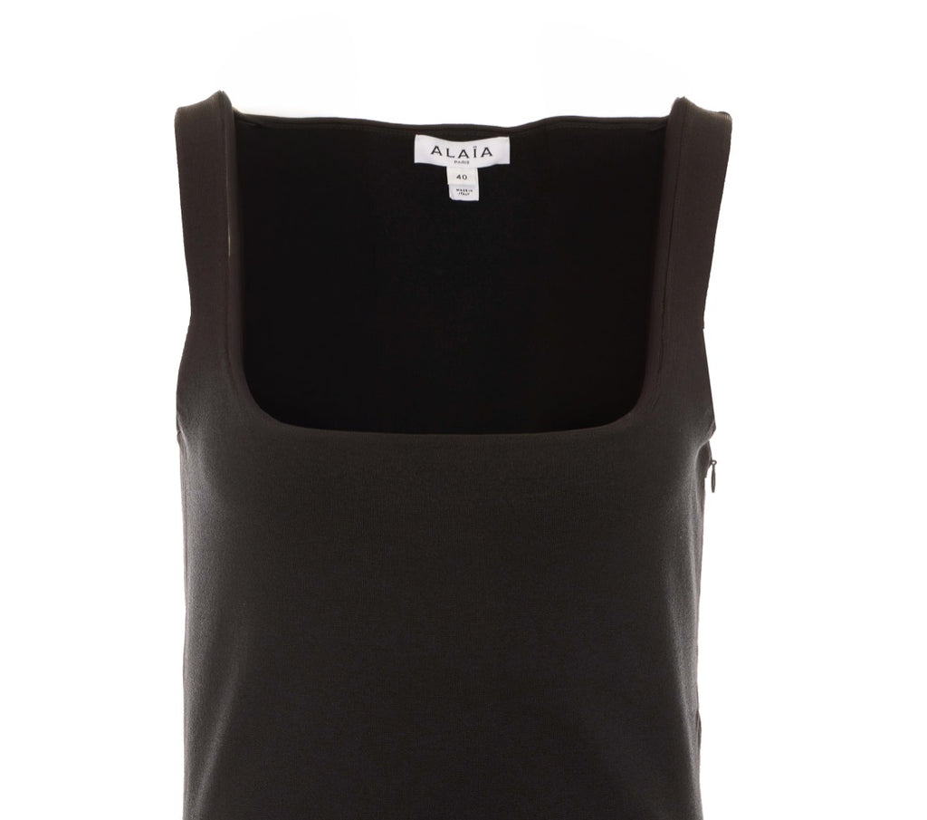 Alaia Women's Silk Blend Mini Bodycon Dress in Black