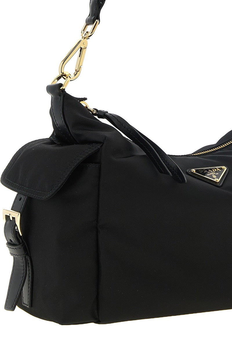 Prada Women's Re-Nylon Shoulder Bag in Black