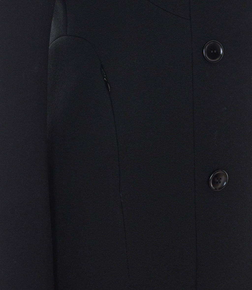 Alaia Women's Virgin Wool Tailored Coat in Black