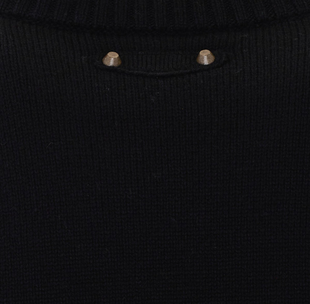 Balenciaga Women's Wool Cropped Sweater in Black