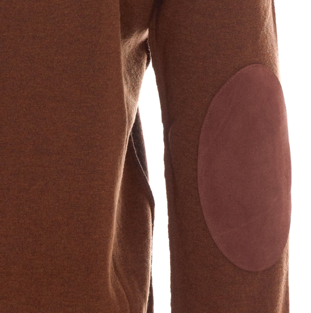 Maison Margiela Men's Wool Bicolor Sweater in Brown