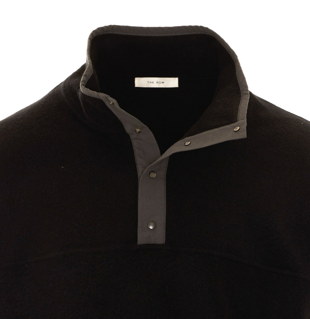 The Row Men's Silk Cotton Sweater in Black