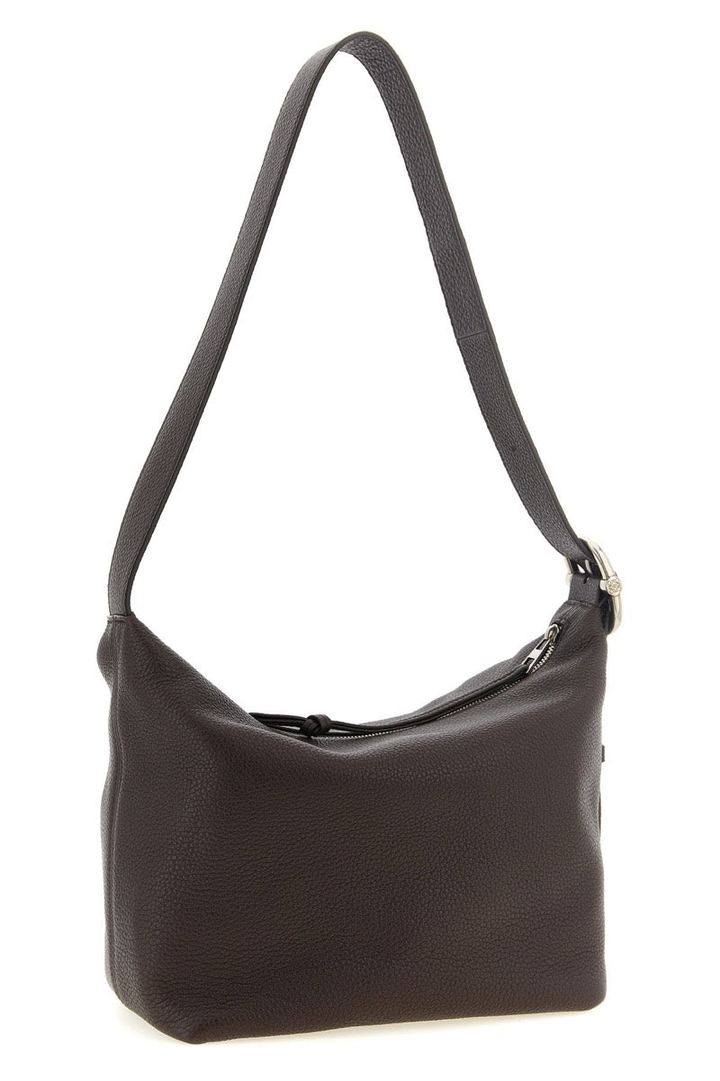 Loewe Men's Leather Loop Hobo Shoulder Bag in Brown