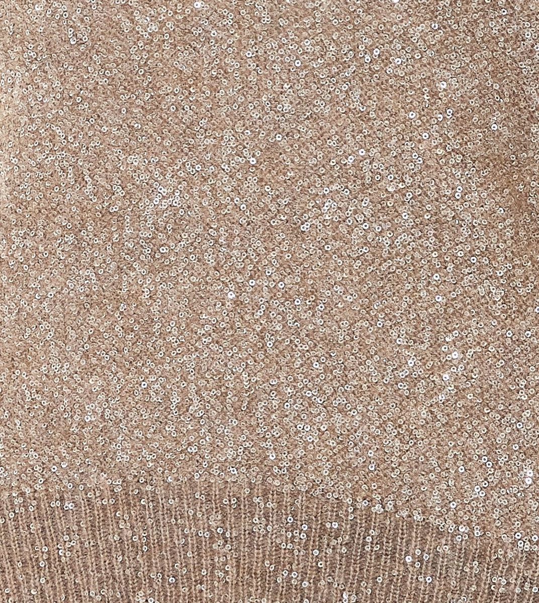 Brunello Cucinelli Women's Mohair Sequin Sweater in Beige