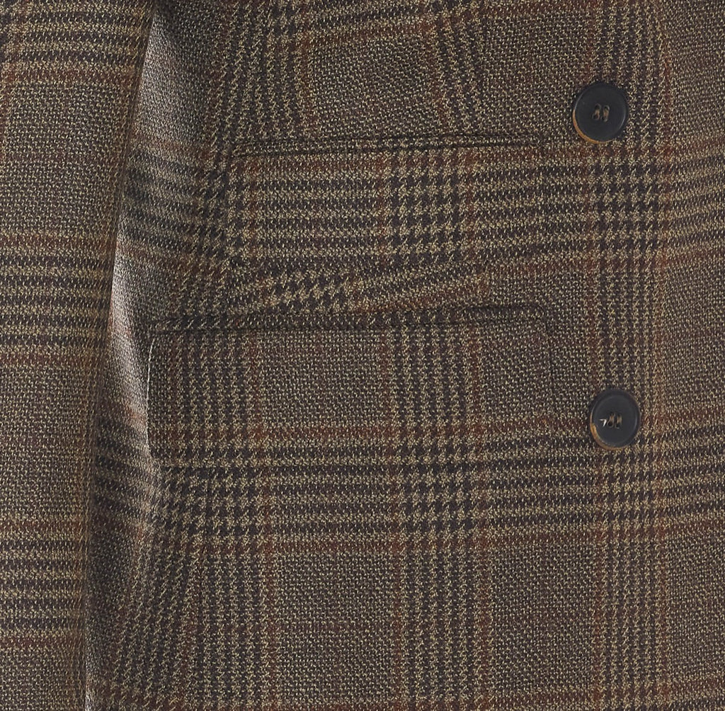 Max Mara Women's Wool Double-Breasted Blazer in Brown