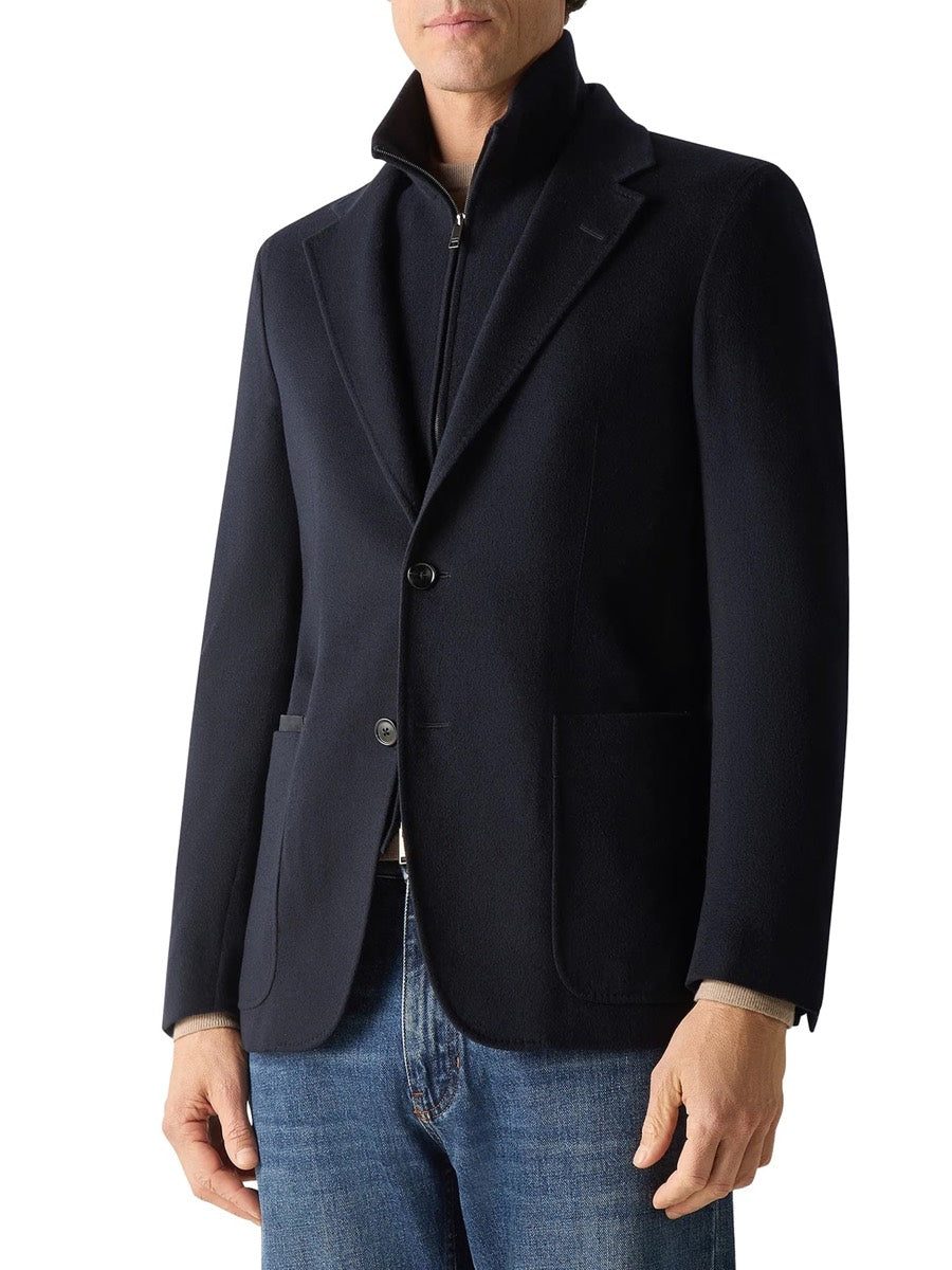 Zegna Men's Cashmere Oasis Jacket in Navy