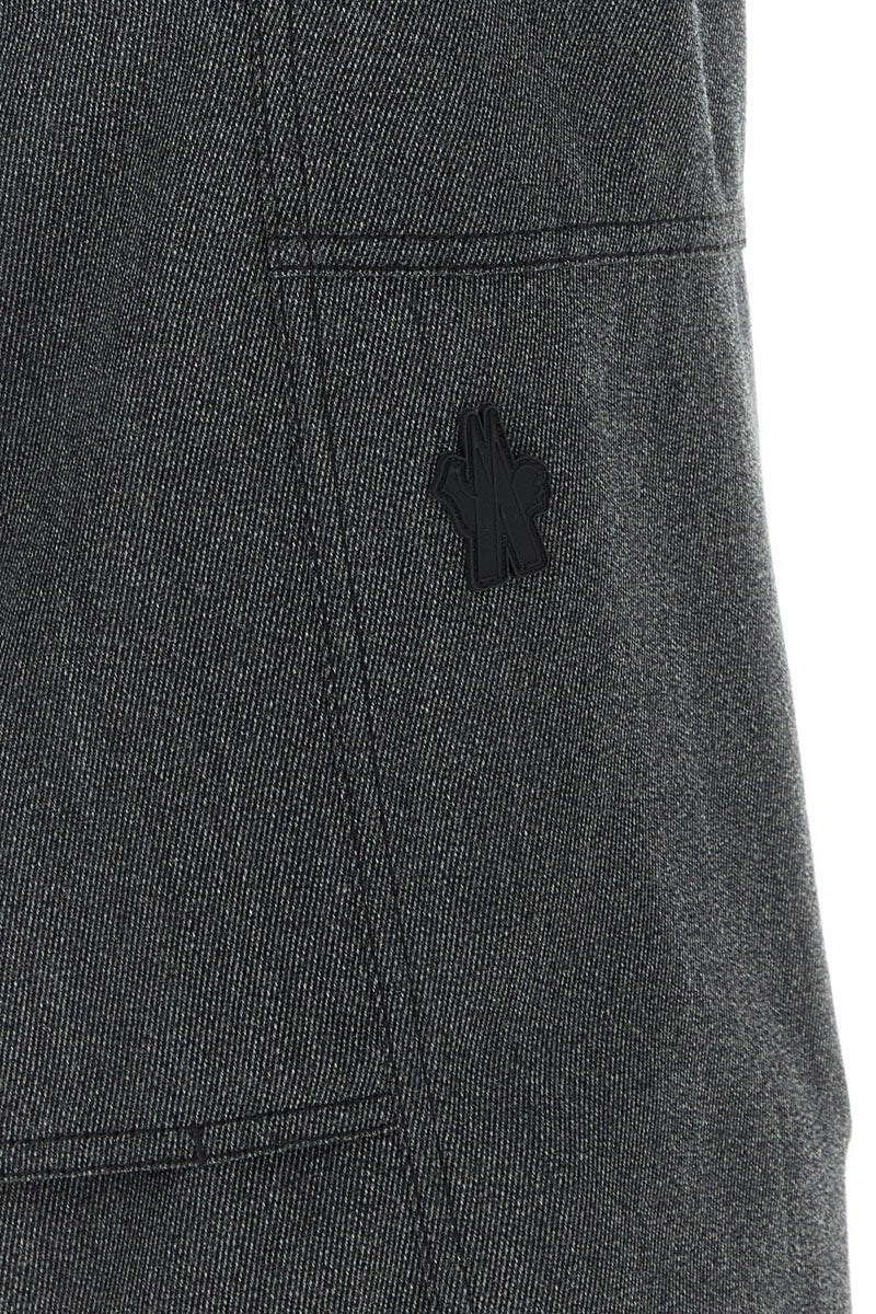 Moncler Grenoble Men's Wool Ski Pants in Charcoal