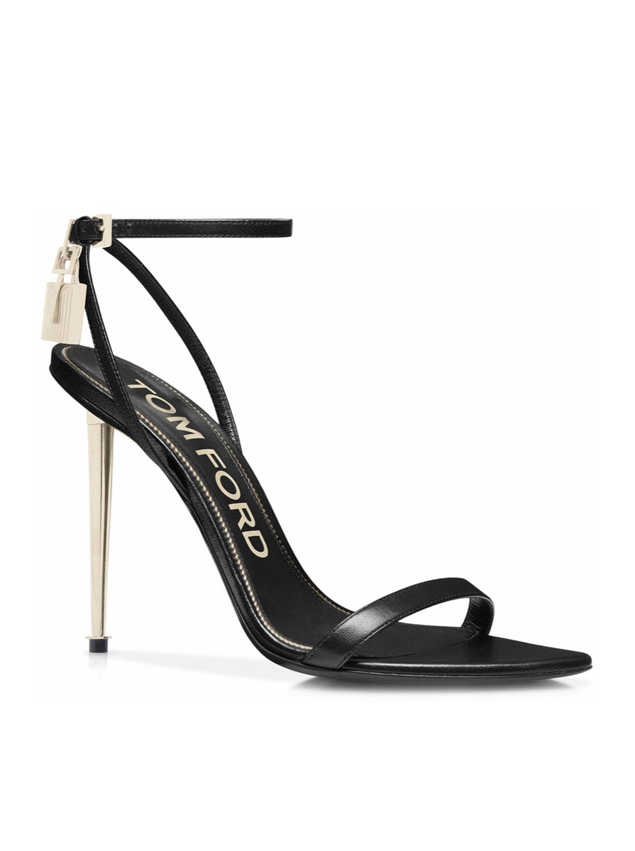 Tom Ford Women's Leather Pointed-Toe Sandals in Black