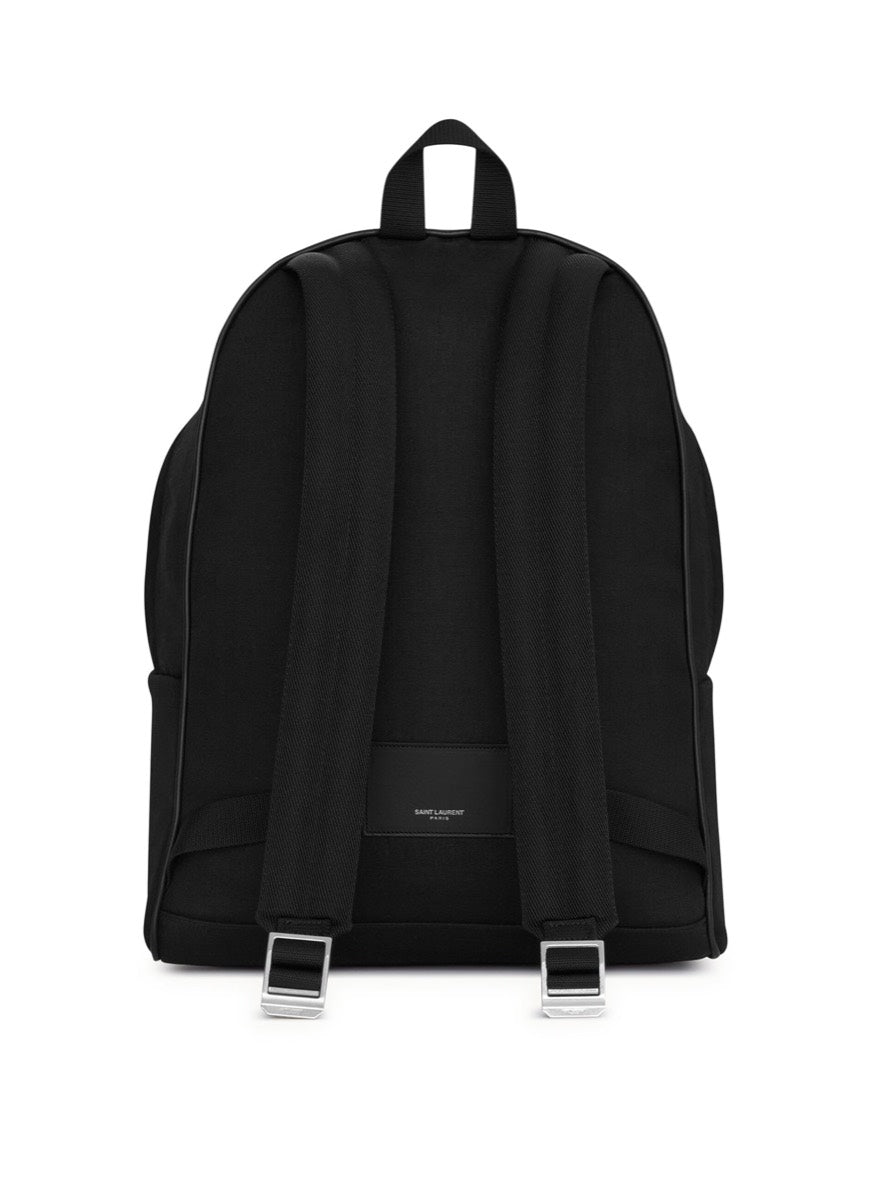 Saint Laurent Men's Canvas City Backpack in Black