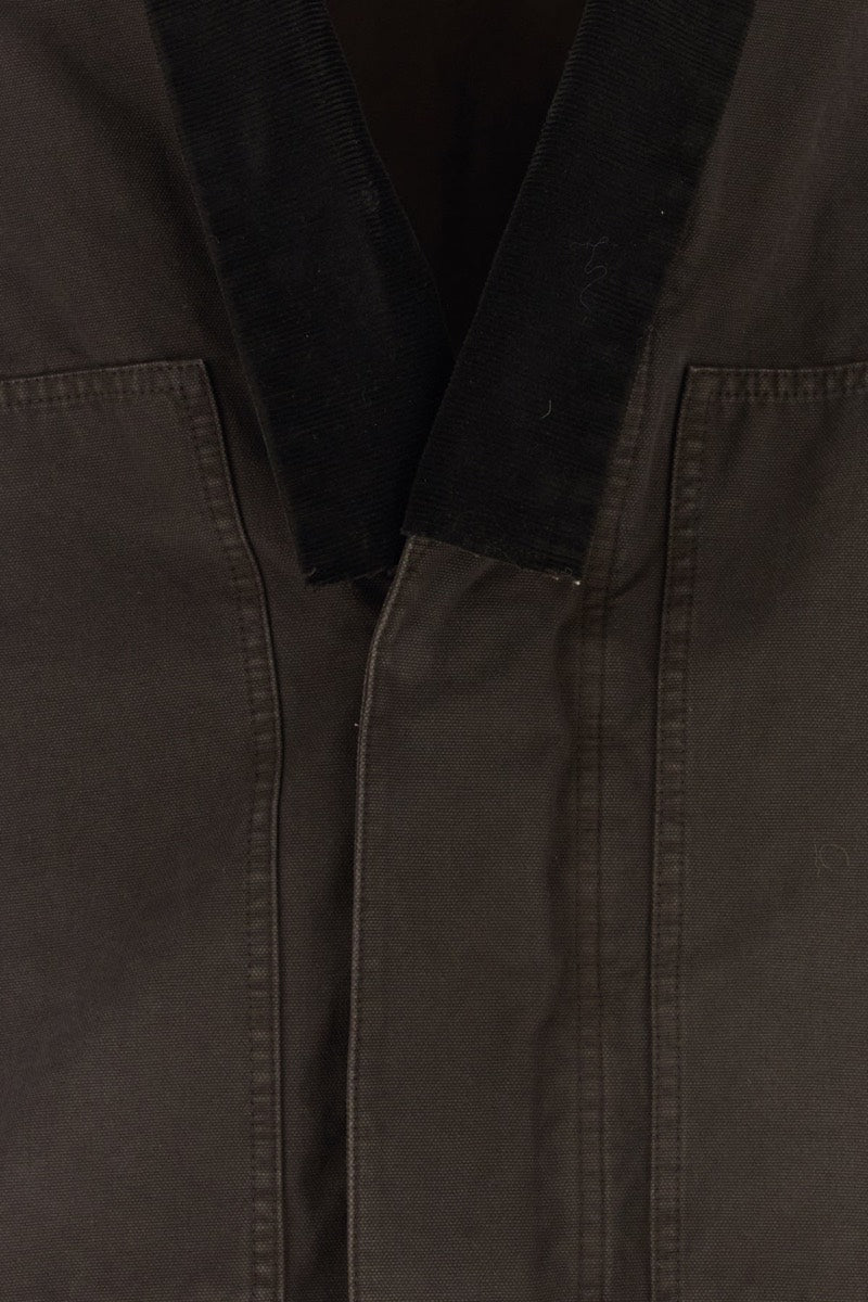 Maison Margiela Men's Canvas Jacket in Dark Brown