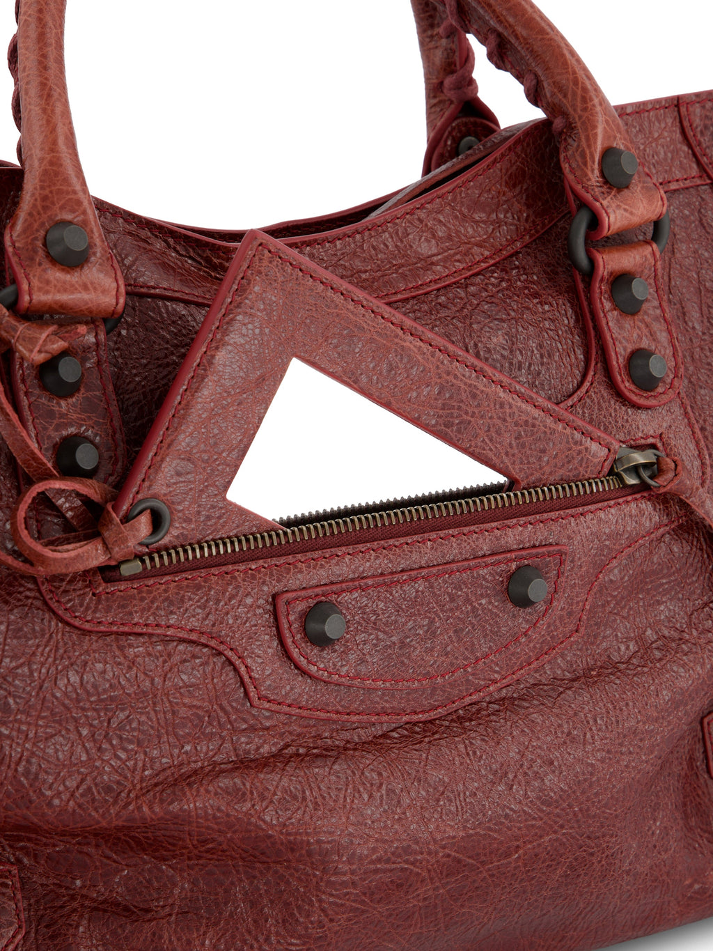 Balenciaga Women's Le City Medium Leather Bag in Red - view 4