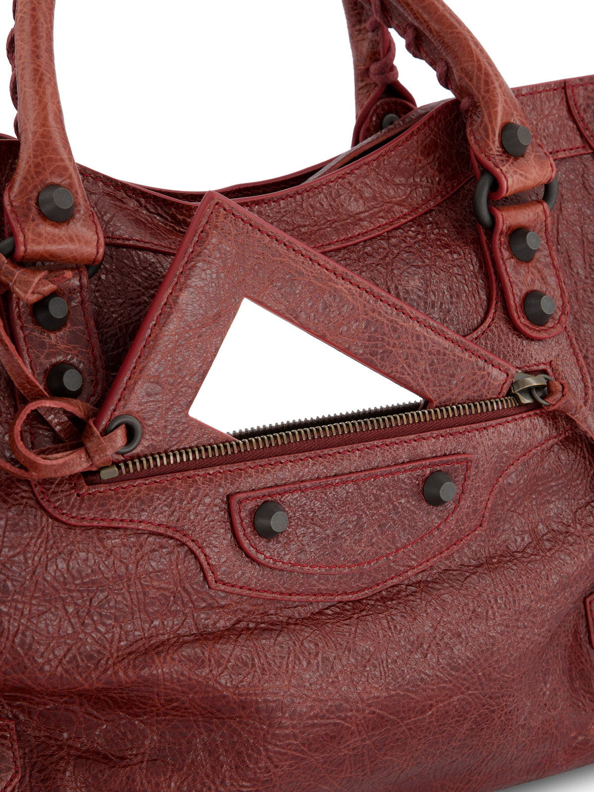 Balenciaga Women's Le City Medium Leather Bag in Red - view 4