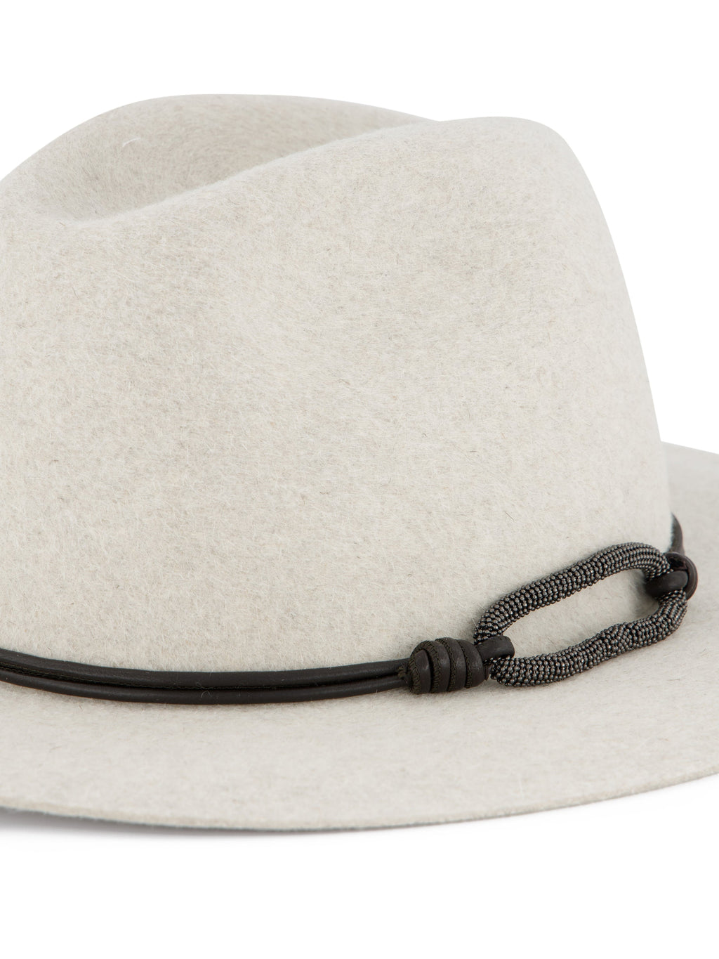 Brunello Cucinelli Women's Felt Fedora in Mother of Pearl - view 4