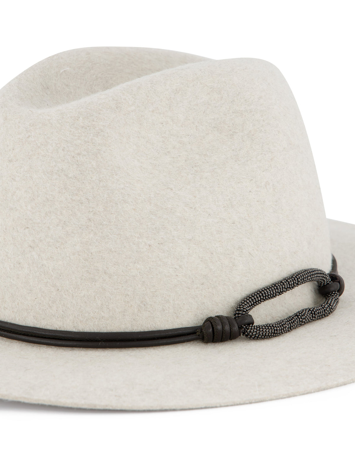 Brunello Cucinelli Women's Felt Fedora in Mother of Pearl - view 4