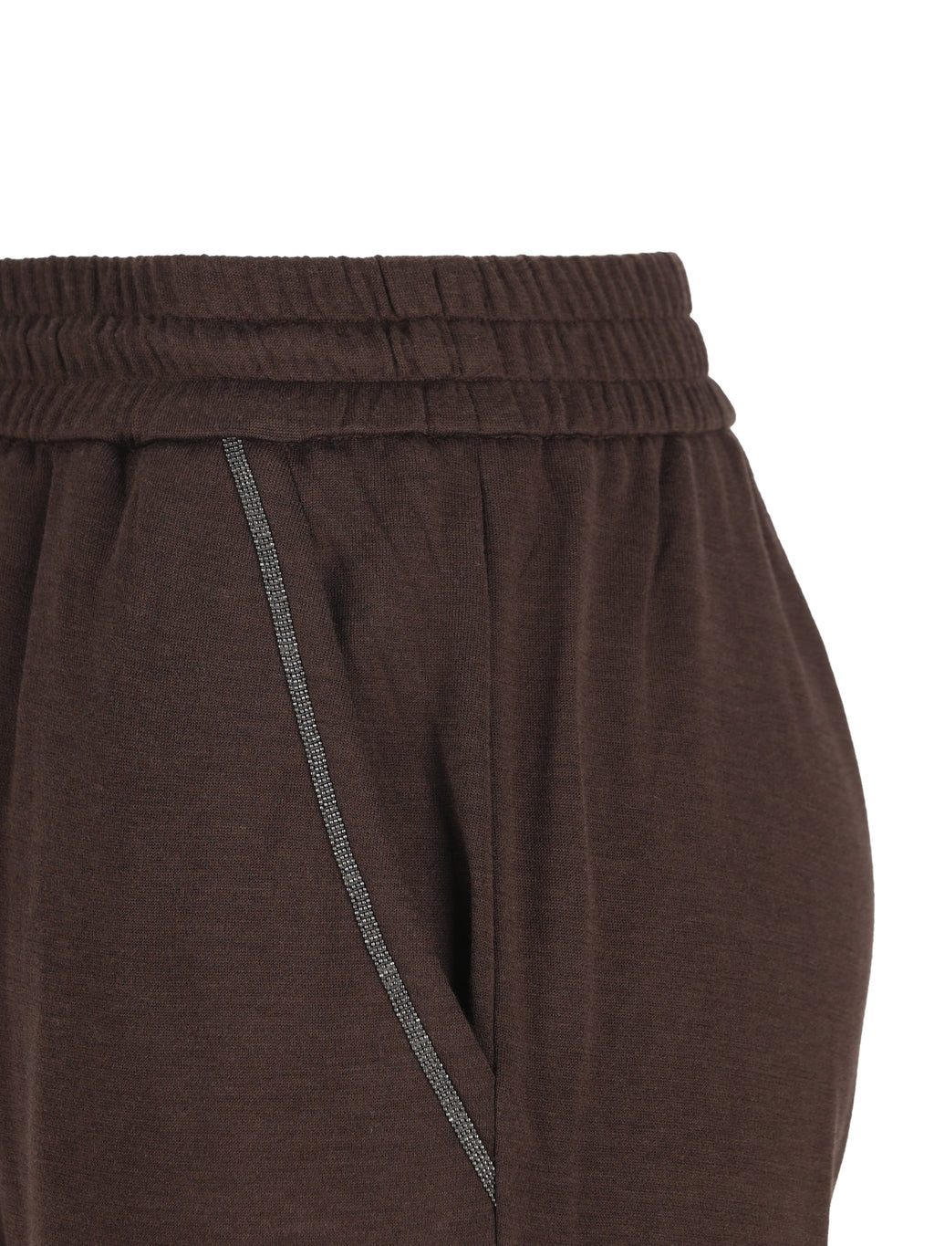 Brunello Cucinelli Women's Cotton Jogging Pants in Brown - view 4