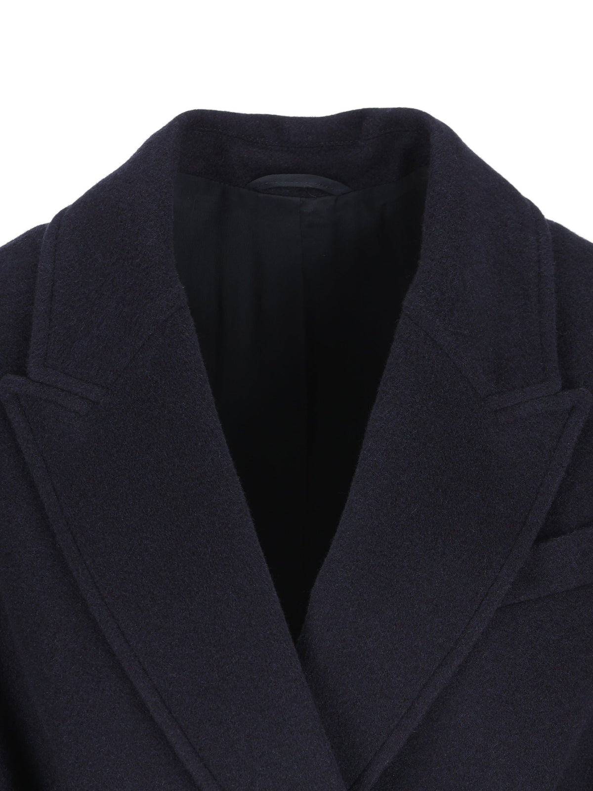 Brunello Cucinelli Women's Cashmere Belted Coat in Blue - view 4