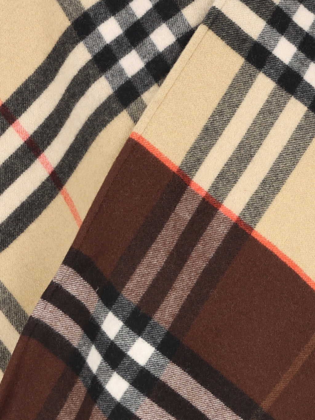 Burberry Women's Wool Check Cape in Beige and Brown - view 4