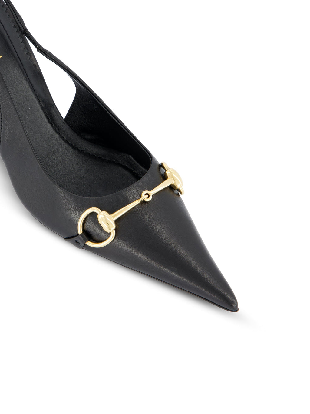 Gucci Women's Horsebit Leather Slingback Pumps in Black - view 4