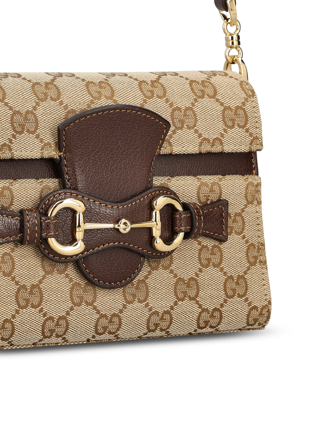Gucci Women's Horsebit Duomo GG Canvas Bag in Beige - view 4