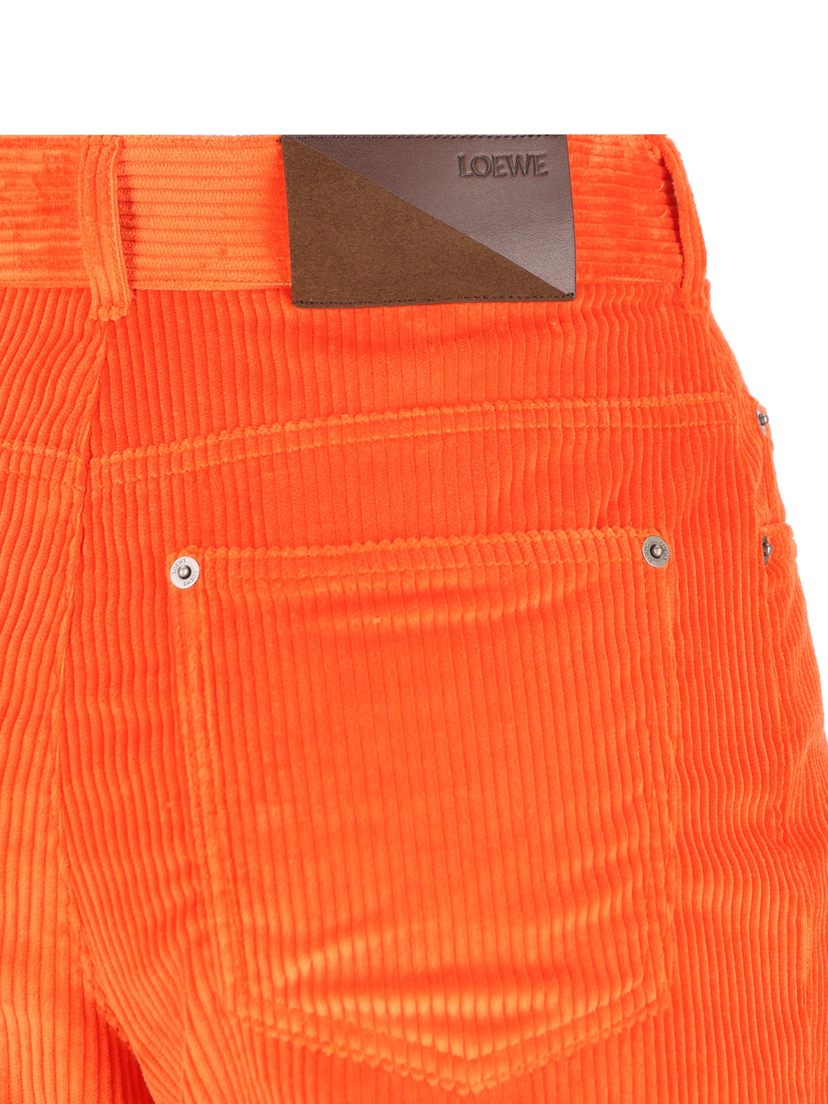 Loewe Women's Cotton Corduroy Trousers in Orange - view 4