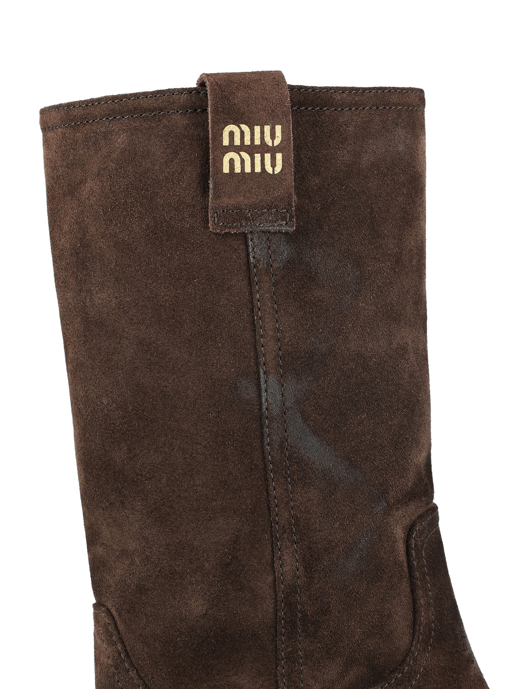 Miu Miu Women's Suede High Boots in Dark Brown - view 4