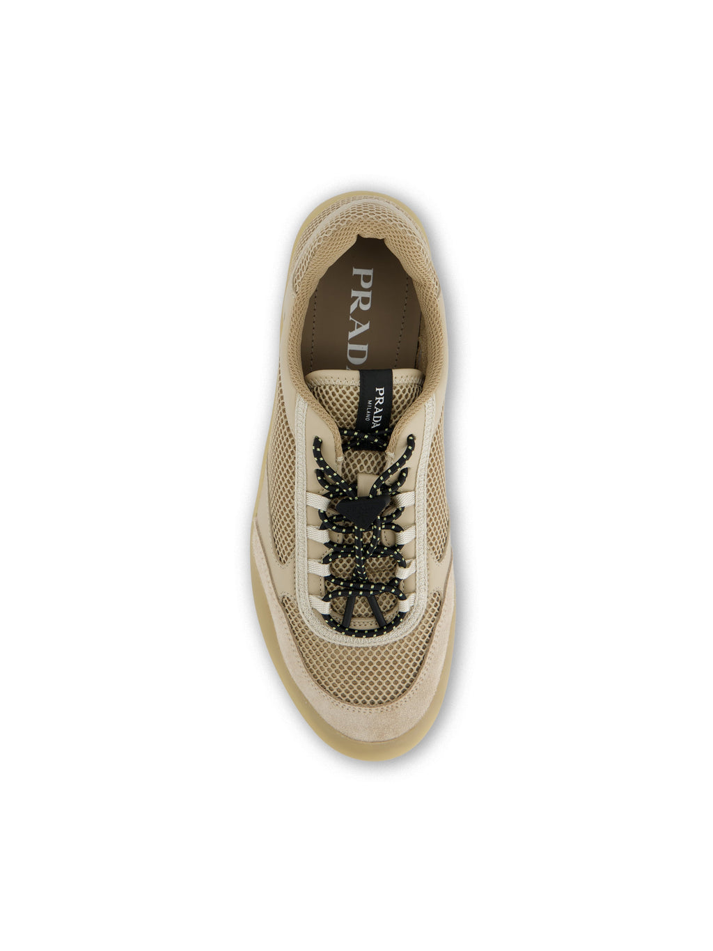 Prada Women's Speedrock Mesh Sneakers in Beige - view 4