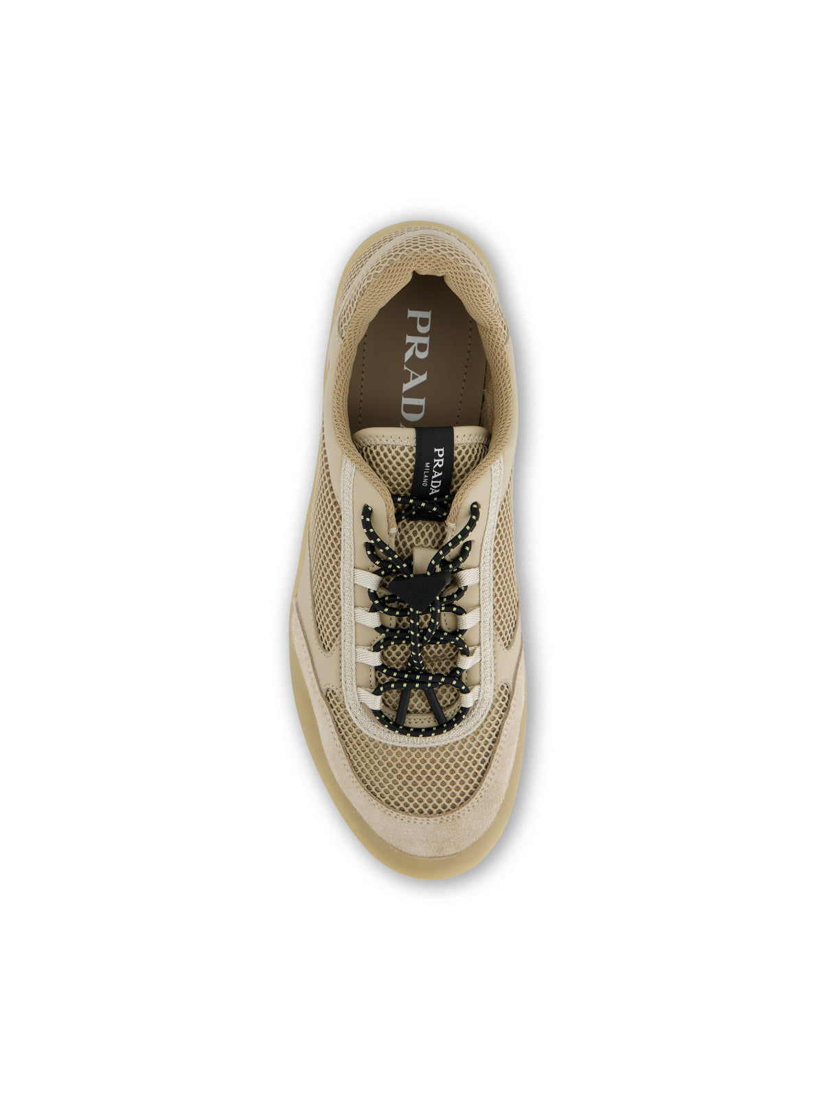 Prada Women's Speedrock Mesh Sneakers in Beige - view 4