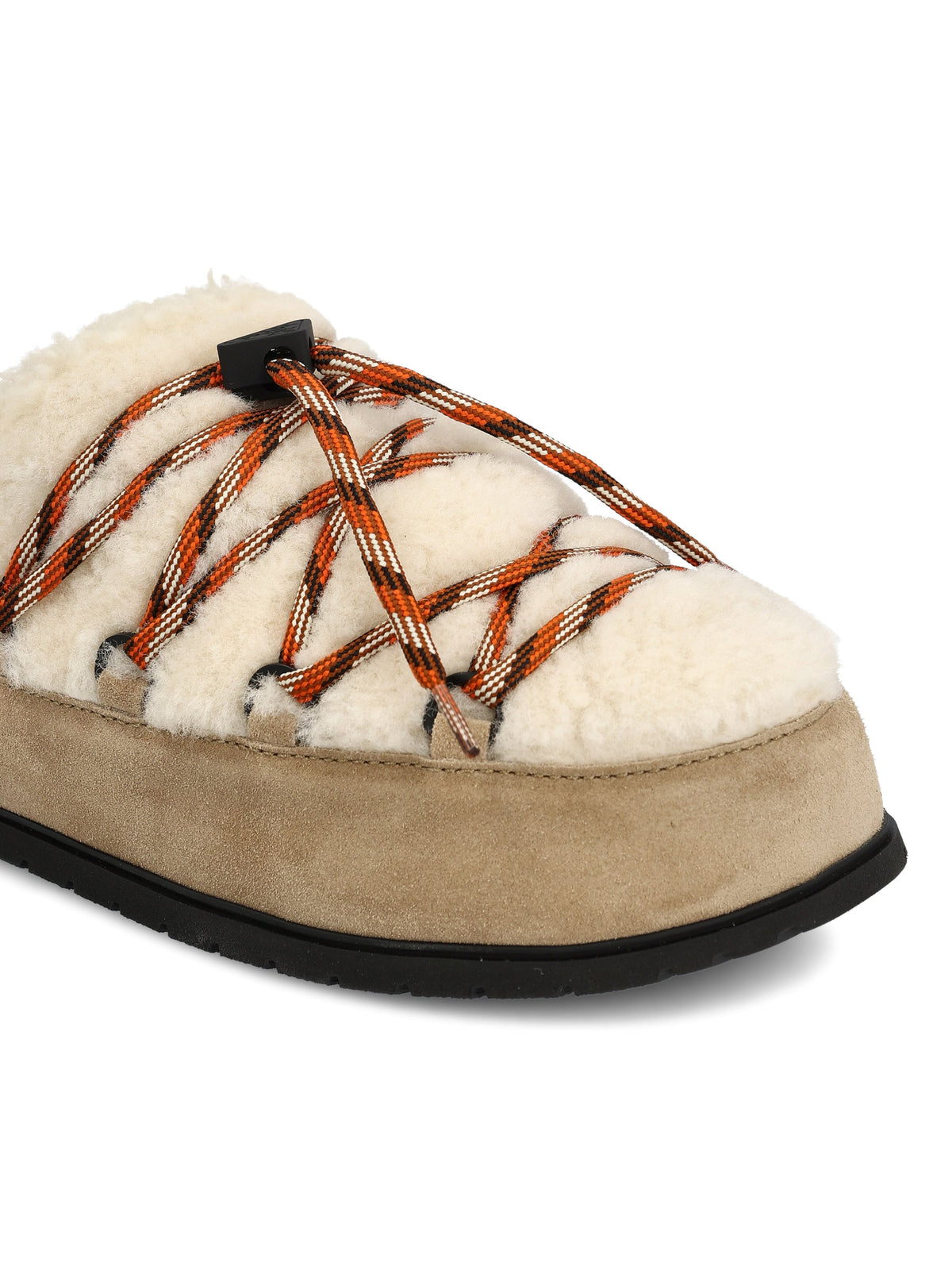 Prada Women's Wool Suede Mules in Beige - view 4